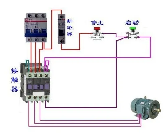 直接启动接线图